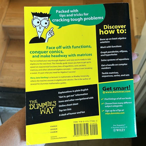 New Algebra 2 for Dummies book study guide homework math paperback - Picture 2 of 2